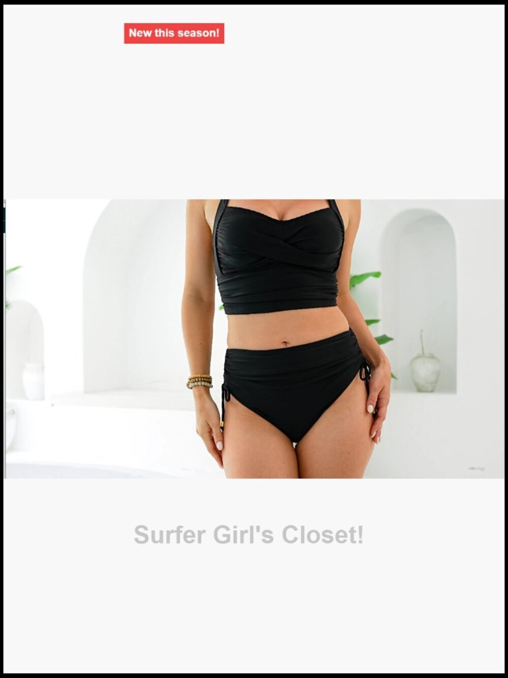 High Waisted Bikini Set Tummy Control Swimwear Two Piece Modest Bathing Suits - Picture 7 of 7